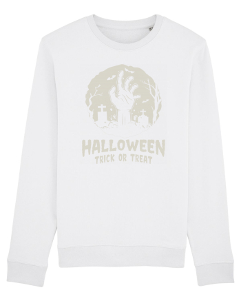 Halloween Trick or Treat Graveyard Hand White