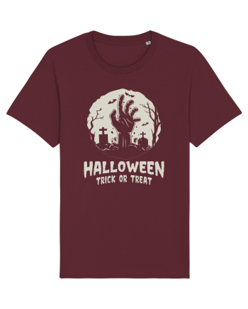 Halloween Trick or Treat Graveyard Hand Burgundy