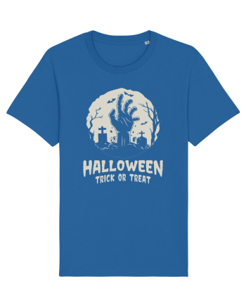 Halloween Trick or Treat Graveyard Hand Royal Blue