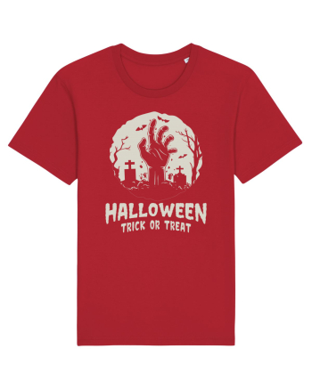 Halloween Trick or Treat Graveyard Hand Red
