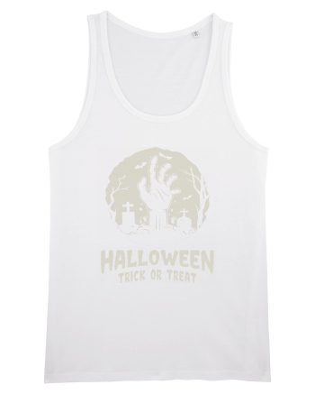 Halloween Trick or Treat Graveyard Hand White
