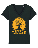 Happy Halloween Tree Tricou mânecă scurtă guler V Damă Evoker