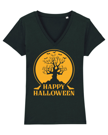 Happy Halloween Tree Black