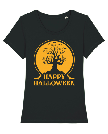 Happy Halloween Tree Black