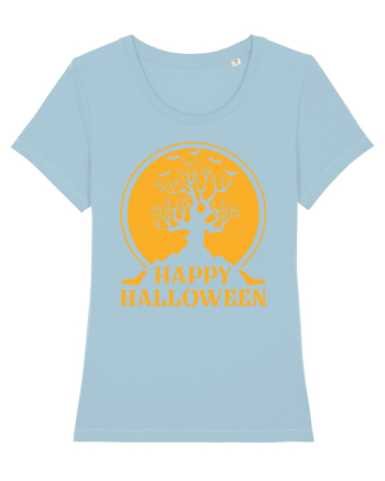 Happy Halloween Tree Sky Blue