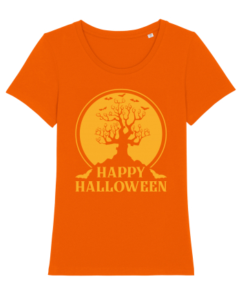 Happy Halloween Tree Bright Orange