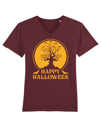 Happy Halloween Tree Burgundy
