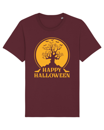 Happy Halloween Tree Burgundy