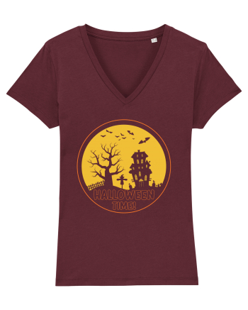 Happy Halloween Dark Night Burgundy