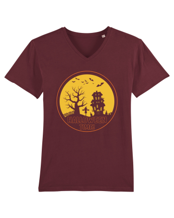 Happy Halloween Dark Night Burgundy