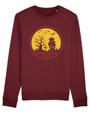 Happy Halloween Dark Night Burgundy