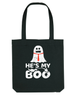 He is My Boo Cute Halloween Funny Ghost Sacoșă textilă