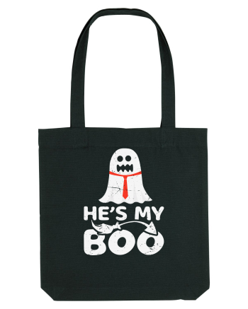 He is My Boo Cute Halloween Funny Ghost Black