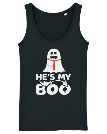 He is My Boo Cute Halloween Funny Ghost Black