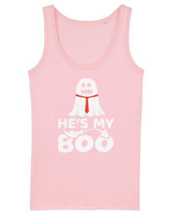 He is My Boo Cute Halloween Funny Ghost Cotton Pink