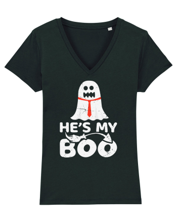He is My Boo Cute Halloween Funny Ghost Black