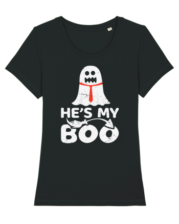 He is My Boo Cute Halloween Funny Ghost Black
