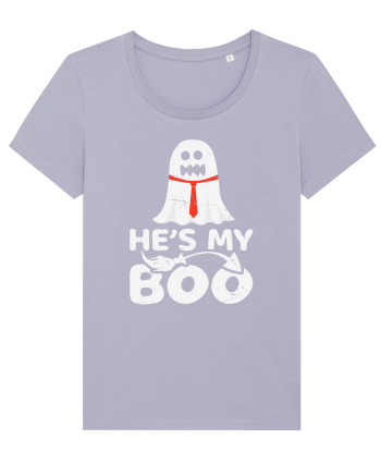 He is My Boo Cute Halloween Funny Ghost Lavender