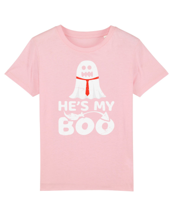He is My Boo Cute Halloween Funny Ghost Cotton Pink