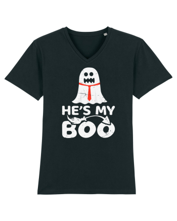 He is My Boo Cute Halloween Funny Ghost Black