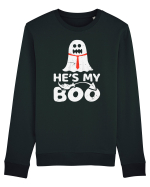 He is My Boo Cute Halloween Funny Ghost Bluză mânecă lungă Unisex Rise
