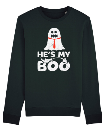 He is My Boo Cute Halloween Funny Ghost Black