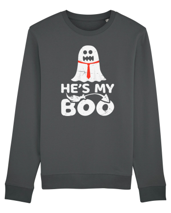 He is My Boo Cute Halloween Funny Ghost Anthracite