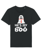 He is My Boo Cute Halloween Funny Ghost Tricou mânecă scurtă Unisex Rocker