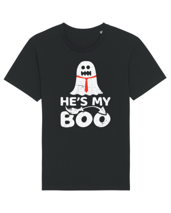 He is My Boo Cute Halloween Funny Ghost Black