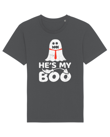 He is My Boo Cute Halloween Funny Ghost Anthracite
