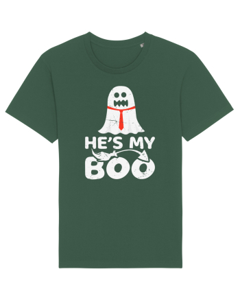 He is My Boo Cute Halloween Funny Ghost Bottle Green