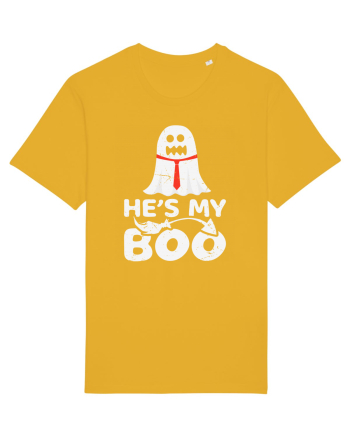 He is My Boo Cute Halloween Funny Ghost Spectra Yellow