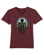 Robotizează-ți stilul Tricou mânecă scurtă guler V Bărbat Presenter