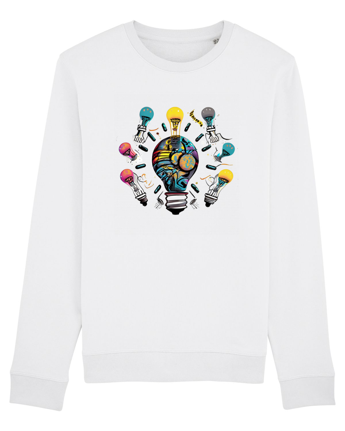 Bluză mânecă lungă Unisex Rise White