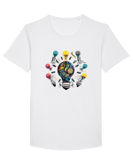 Mind Illuminator Tricou mânecă scurtă guler larg Bărbat Skater