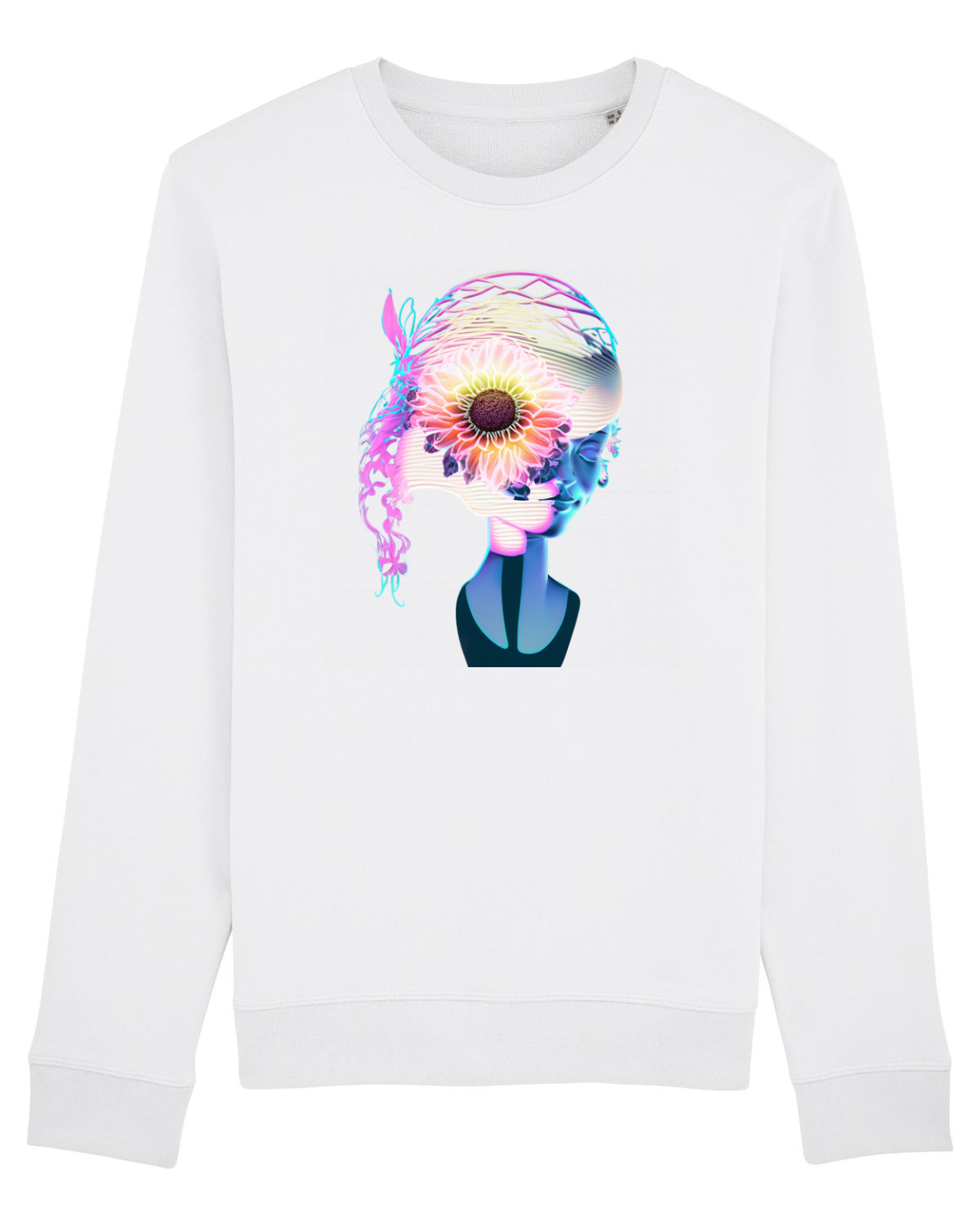 Bluză mânecă lungă Unisex Rise White