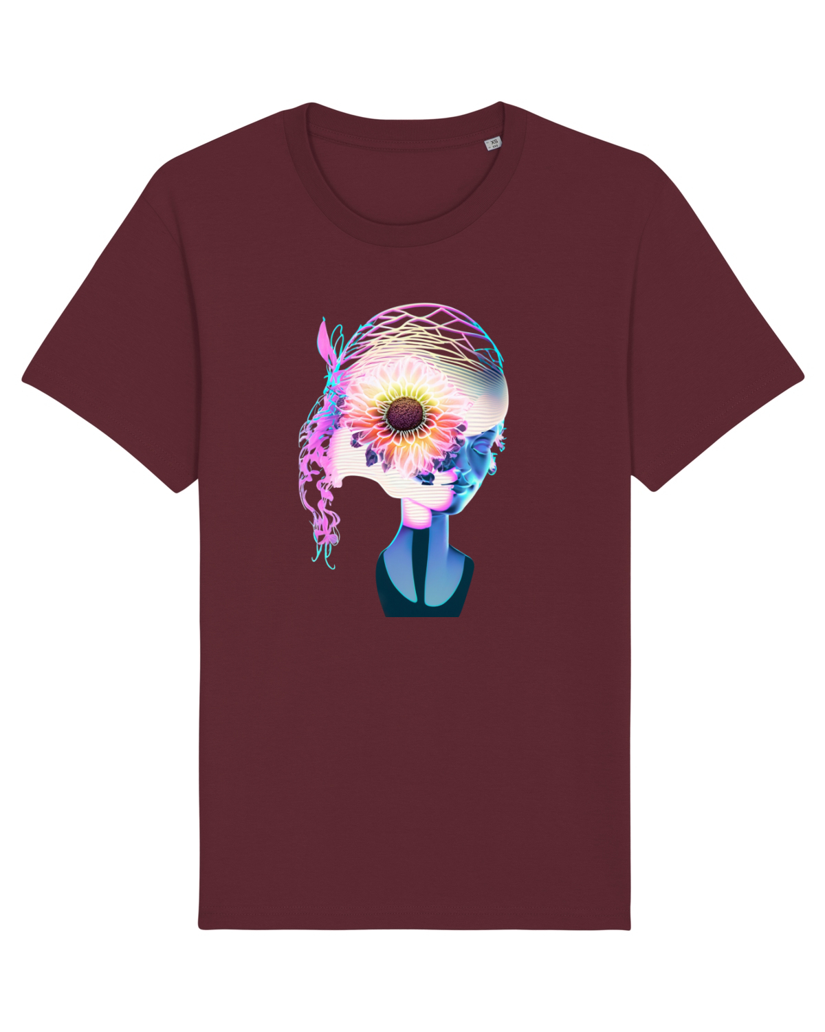 Tricou mânecă scurtă Unisex Rocker Burgundy