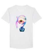 Vibrații neon Tricou mânecă scurtă guler larg Bărbat Skater
