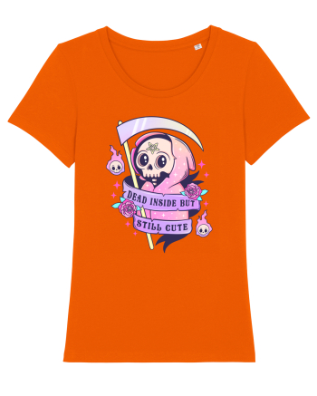 Dead Inside But Still Cute Bright Orange