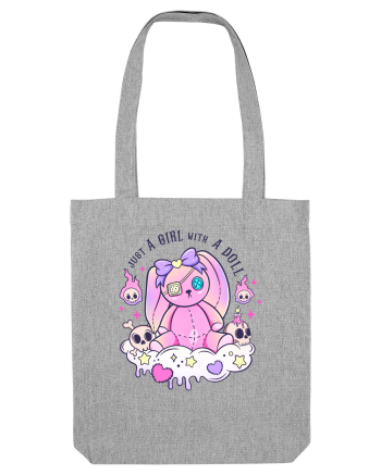 Just A Girl With A Doll Heather Grey