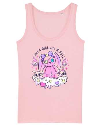 Just A Girl With A Doll Cotton Pink
