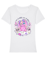 Just A Girl With A Doll Tricou mânecă scurtă guler larg fitted Damă Expresser