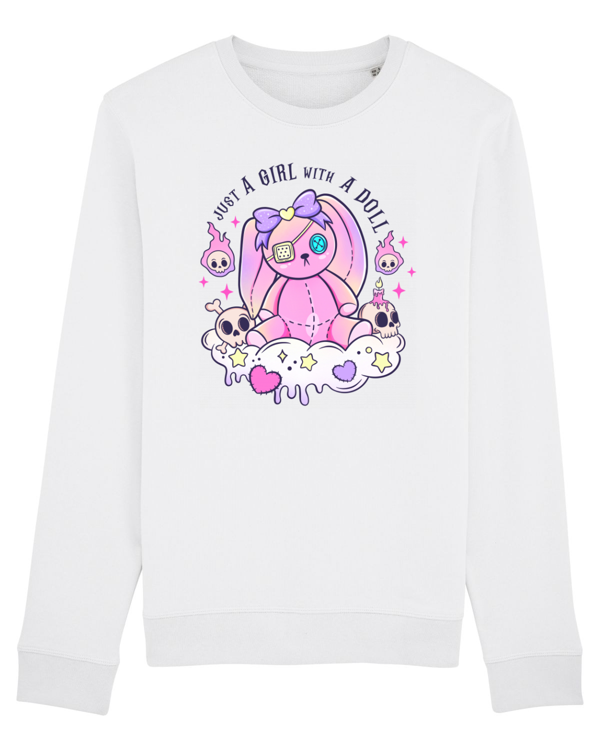 Bluză mânecă lungă Unisex Rise White