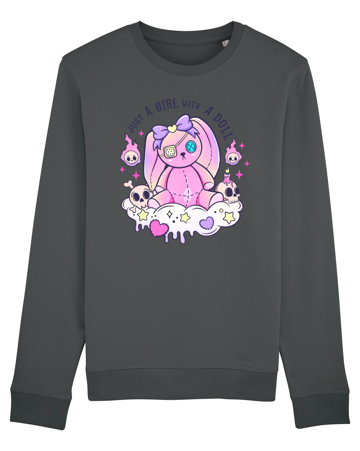 Bluză mânecă lungă Unisex Rise Anthracite