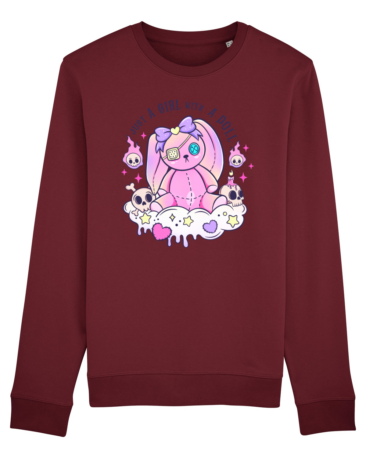 Bluză mânecă lungă Unisex Rise Burgundy