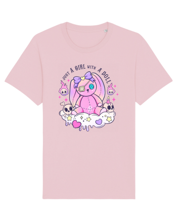 Just A Girl With A Doll Cotton Pink
