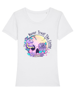 Never Trust The Living Tricou mânecă scurtă guler larg fitted Damă Expresser