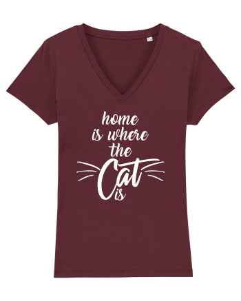 Home is where the cat is Burgundy