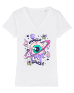 Spookiest in the galaxy2 Tricou mânecă scurtă guler V Damă Evoker