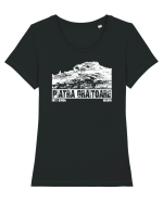 Călător în România - Vf Piatra Grăitoare Tricou mânecă scurtă guler larg fitted Damă Expresser